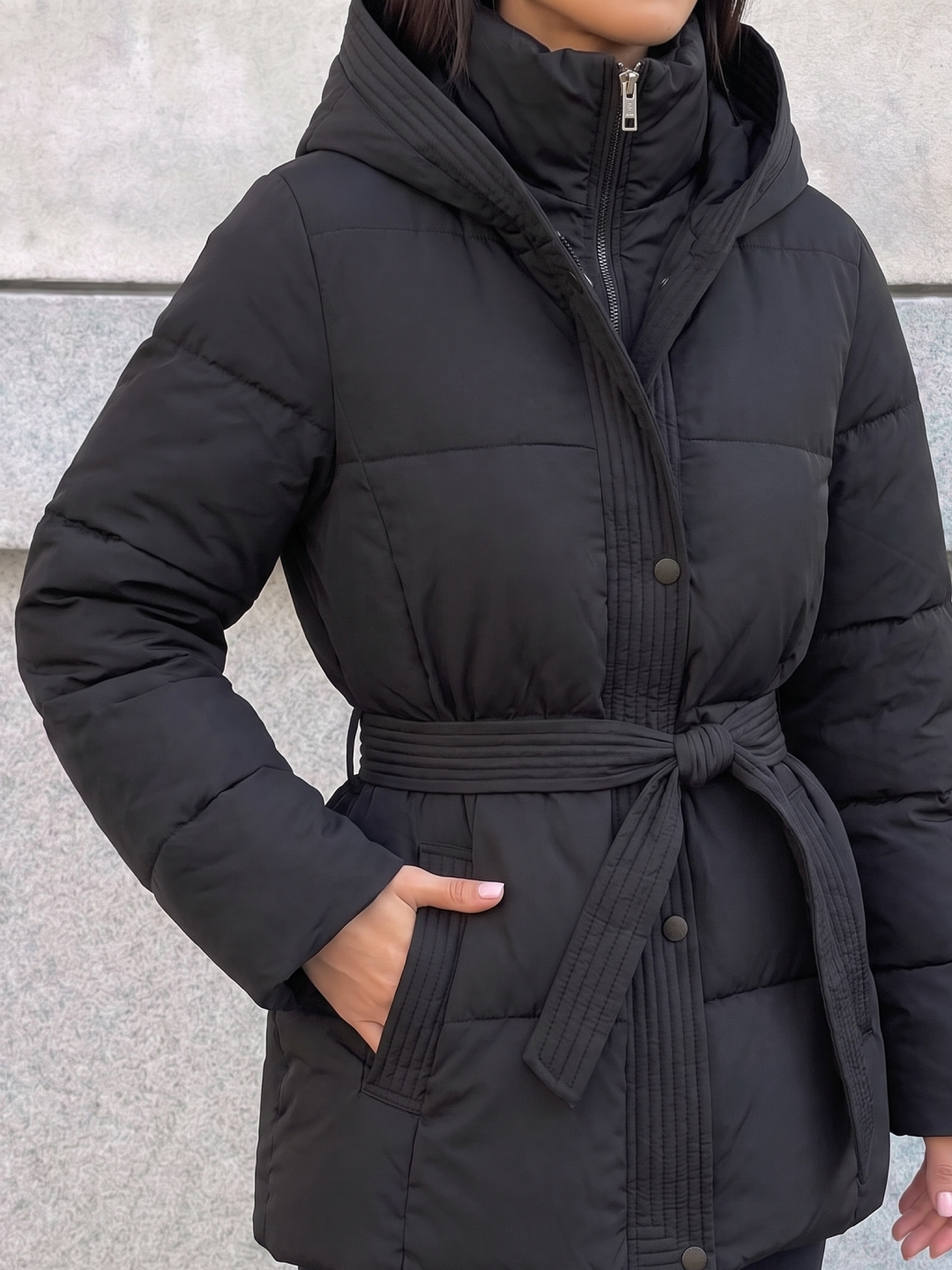 Kurtka ayollar va qizlar uchun qishki issiq kapyushonli, puxovik - UNCHA STORE