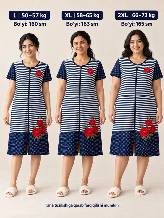 Xalatlar, ayollar uy kiyimlari, Turkiya, ayollar xalati, razmer L-2XL, ayollar kiyimi