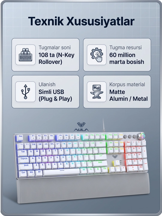 AULA F2088 — Механическая игровая клавиатура