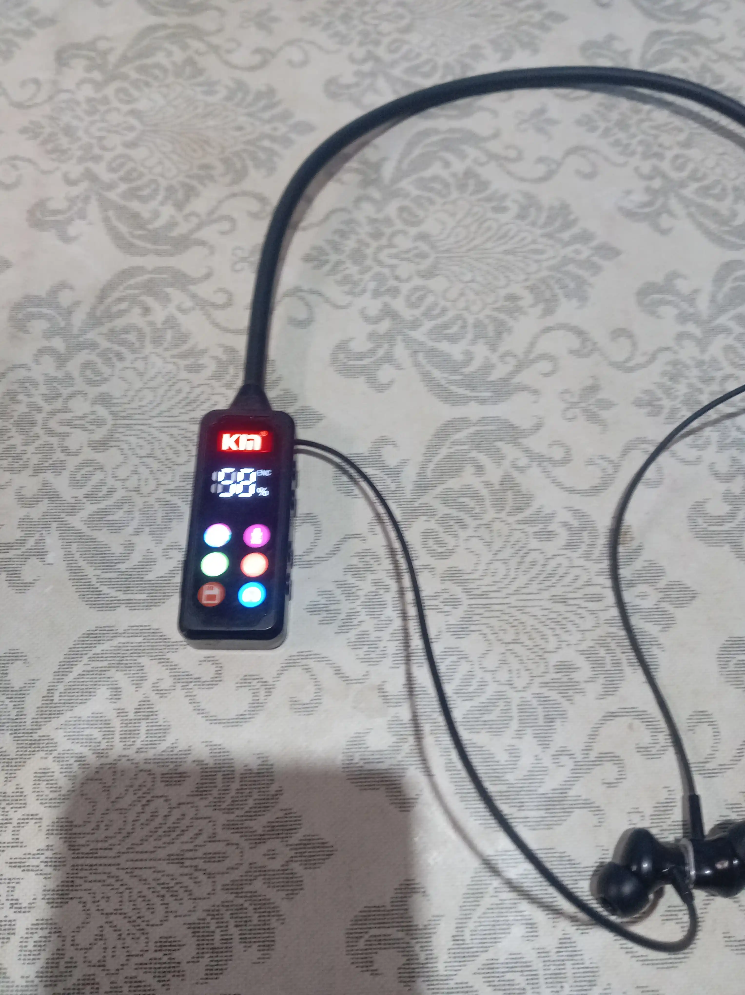 Bo'yinli simsiz quloqchin KIN KL101 ENC mikrofon TF karta 1100 mAh batareya