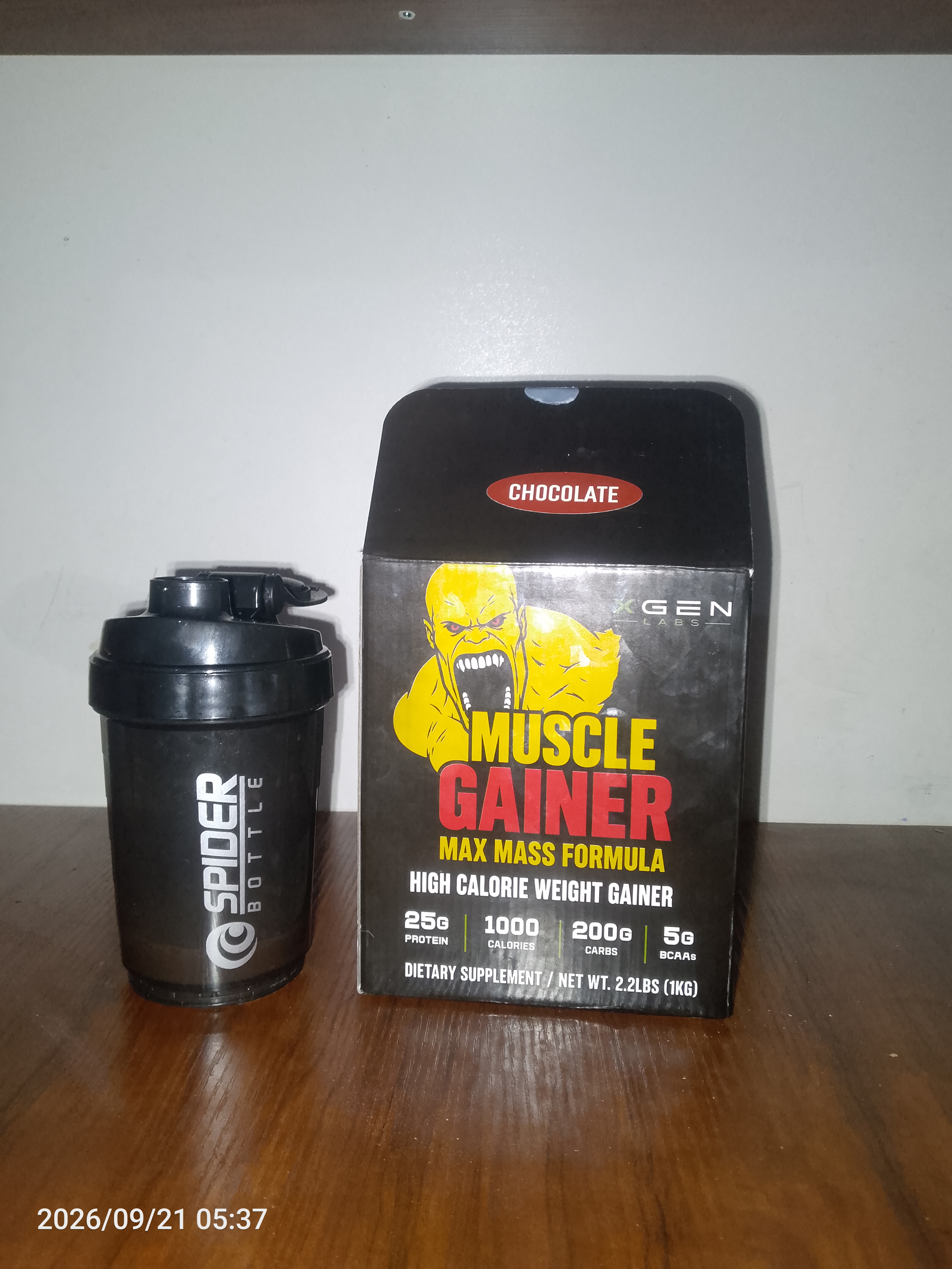 Mushak massasini oshirish uchun MUSCLE GAINER geyneri, 1-3-7 kg