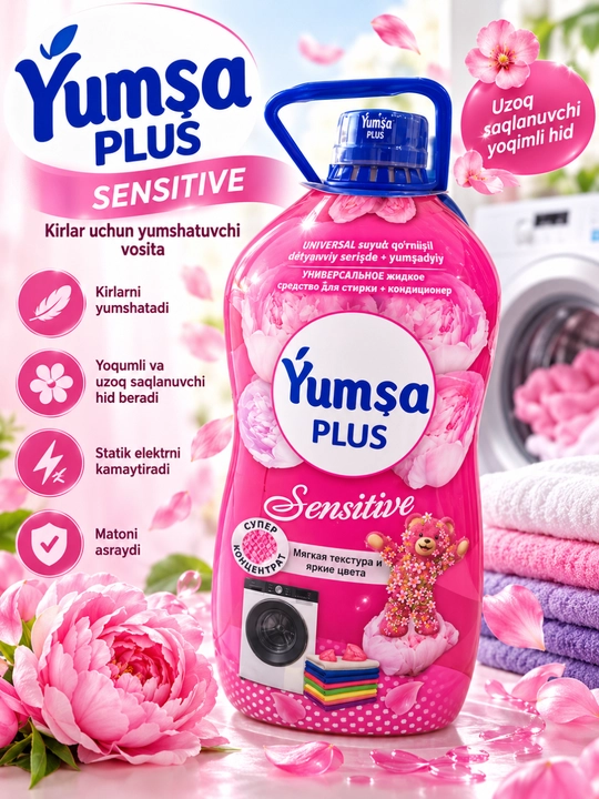 Yumşa PLUS Lilyum кондиционер для белья смягчитель с приятным стойким ароматом - 