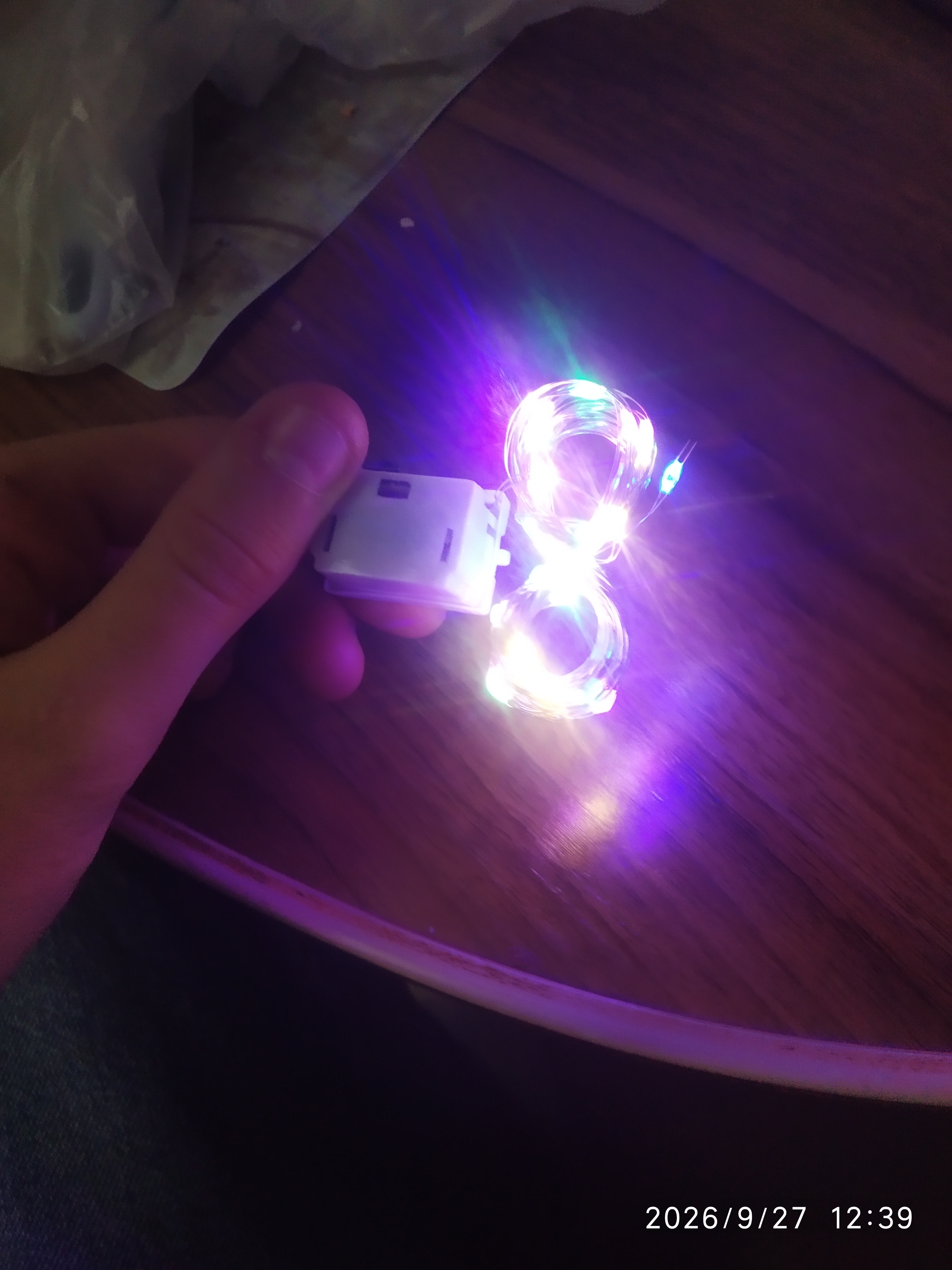 LED гирлянда Роса на батарейках, 3 метра, 4 цвета, новогодняя гирлянда для дома и елки