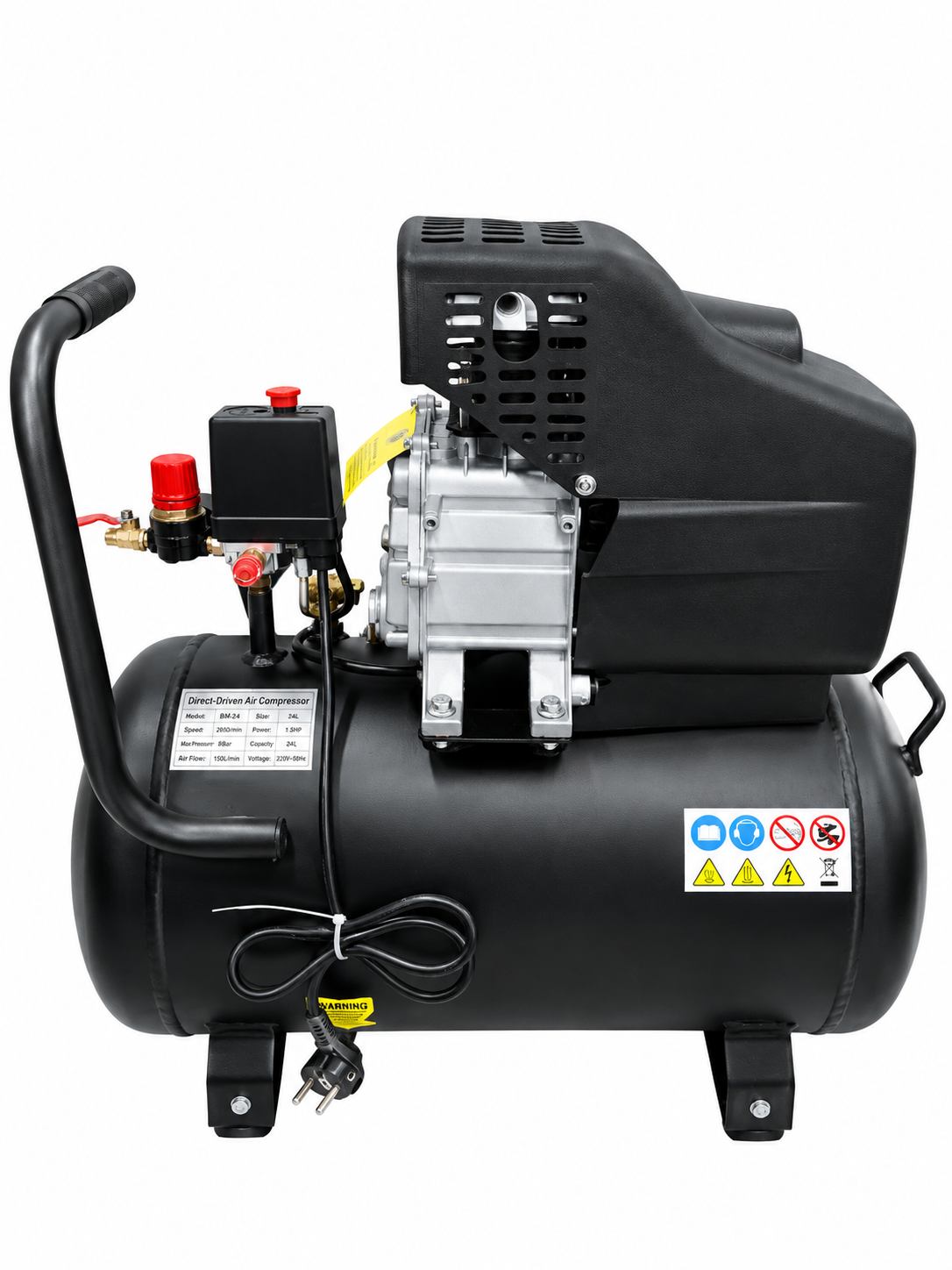 BAICHUAN Moyli Kompressor 50L, 220 L/min, Garaj va Avtoservis Uchun