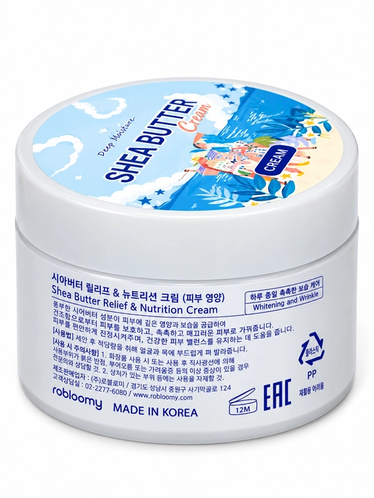 Shea Butter Nature Republic, Увлажняющий и освежающий крем для лица, 100 мл
