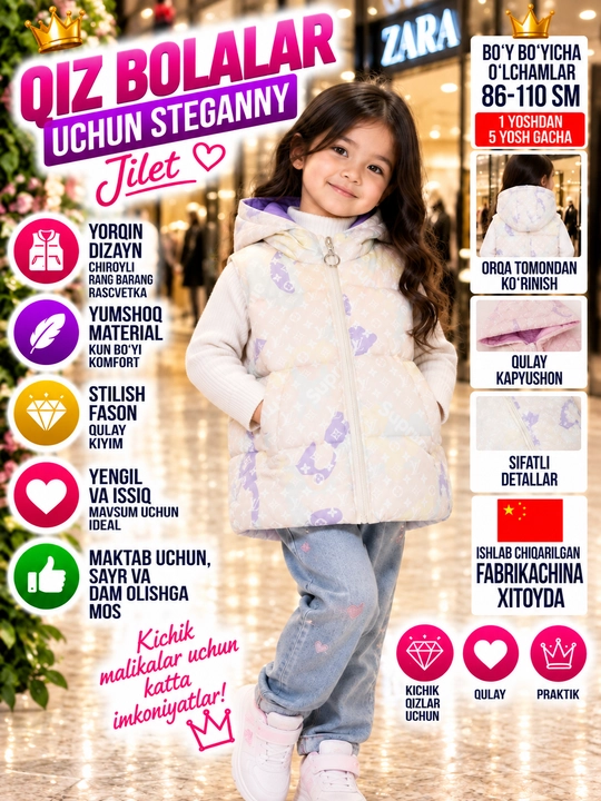 Qizlar uchun issiq qavilgan jelet - 