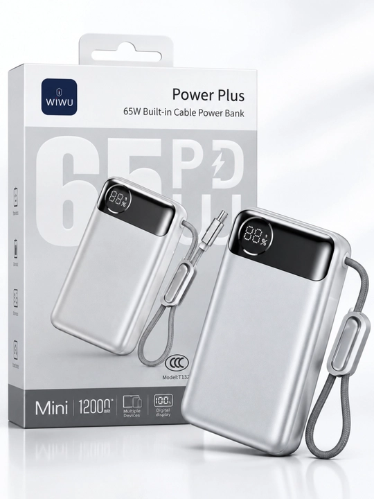 WIWU Power Bank — tez zaryadlovchi tashqi akkumulyator, CCC sertifikatli