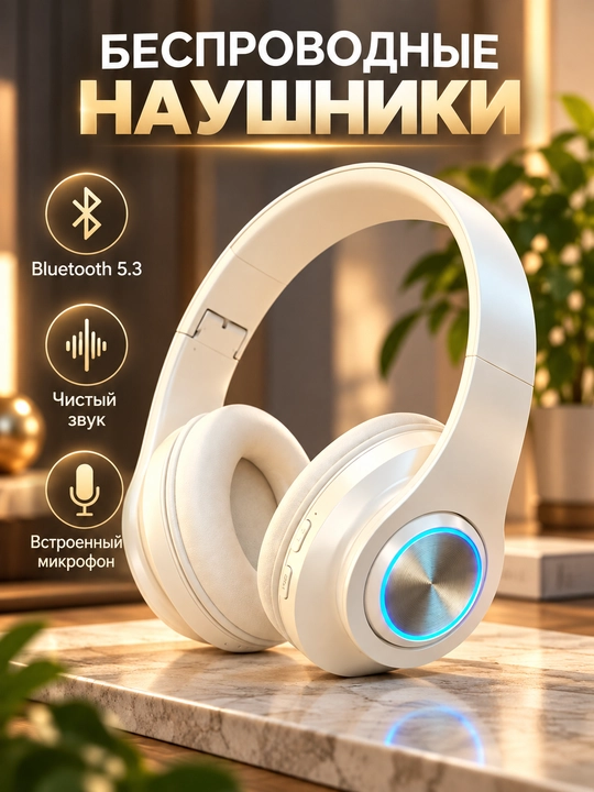 Беспроводные Bluetooth-наушники P9 – полноразмерные Over-Ear с микрофоном - 