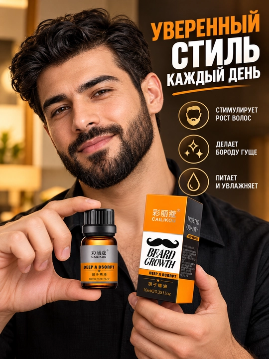 Масло для бороды CAILIKOU, 10 мл, уход и увлажнение, для бороды и усов