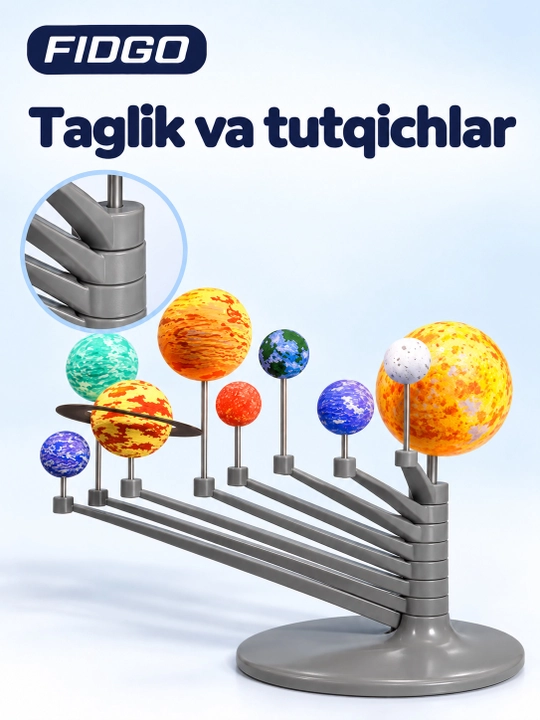 FIDGO Quyosh tizimi modeli: yig‘ish va bo‘yash uchun to‘plam