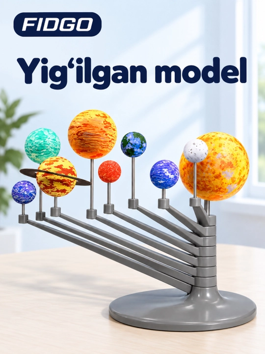 FIDGO Quyosh tizimi modeli: yig‘ish va bo‘yash uchun to‘plam