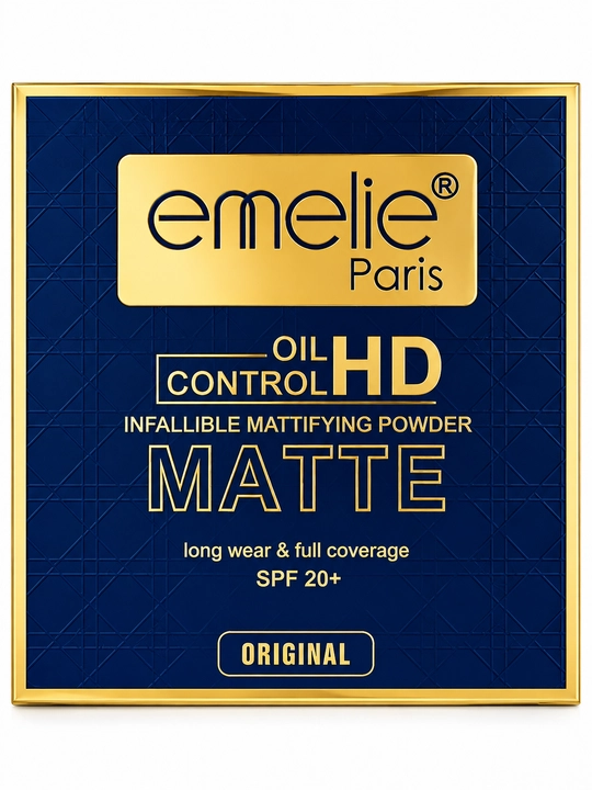 Пудра для лица Emelie BB/HD компактная Matte Powder, SPF, матовая, стойкая - 