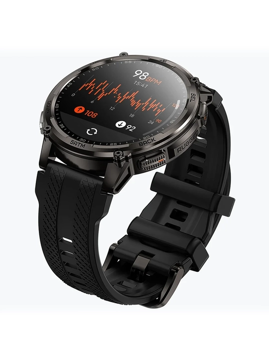 Умные часы Kospet Tank T4C Black, сверхпрочные, Усиленный корпус
