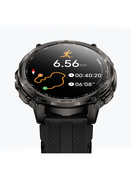 Умные часы Kospet Tank T4C Black, сверхпрочные, Усиленный корпус