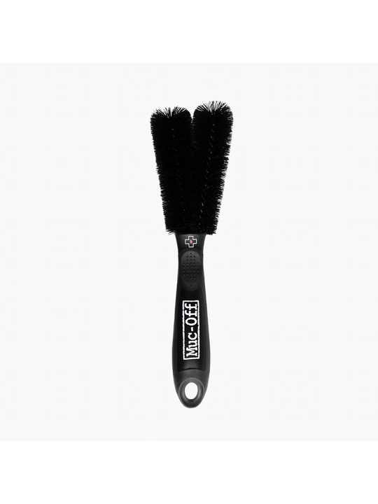 Щётка Muc-Off Two Prong Brush для очистки велосипеда и мотоцикла, чёрная - 