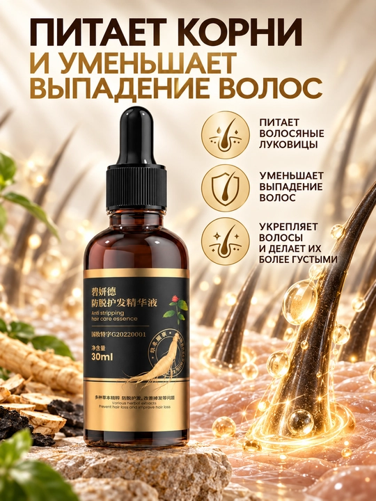 Soch serumi, 30 ml, bosh terisi va soch ildizlari uchun parvarish
