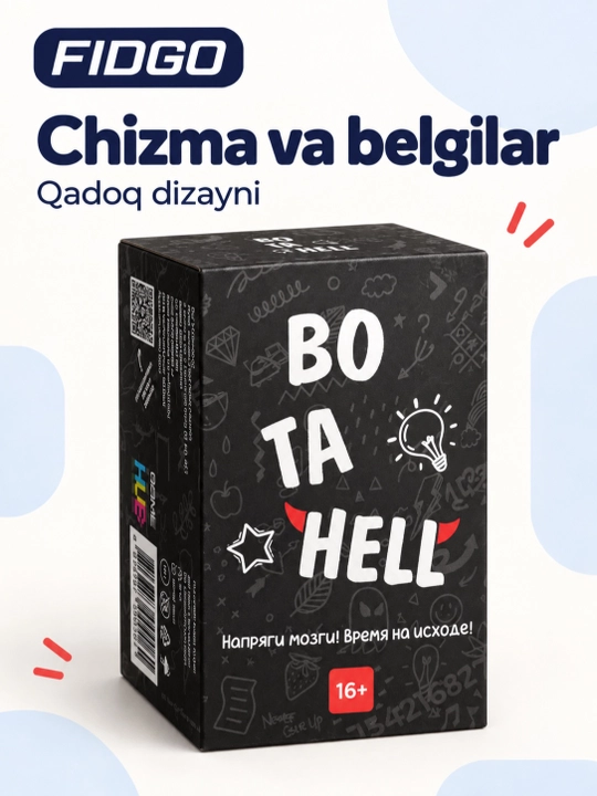 FIDGO «BO TA HELL» kartochkali stol o‘yini, 16+
