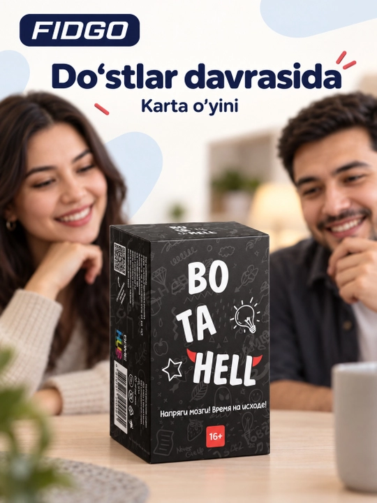 FIDGO «BO TA HELL» kartochkali stol o‘yini, 16+