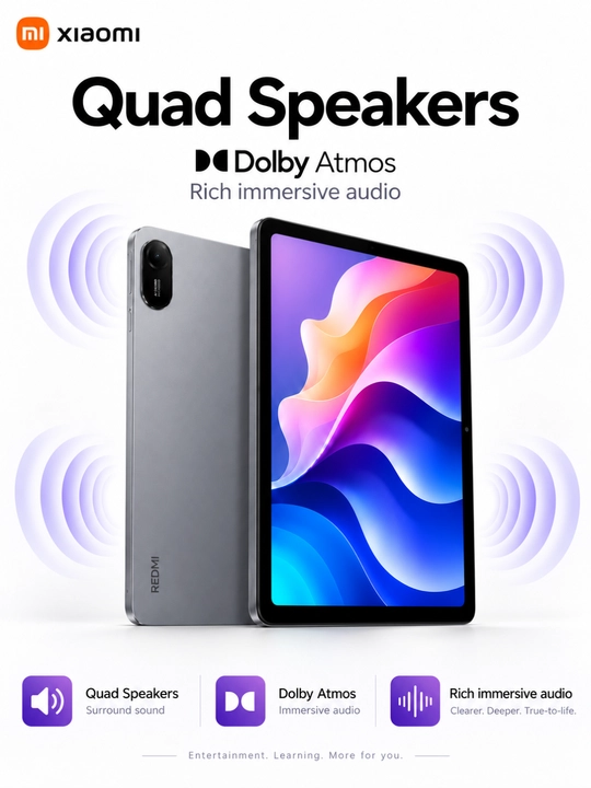 Планшет Xiaomi Redmi Pad 2 11", 2.5K экран 90 Гц, Helio G100-Ultra, 9000 мАч