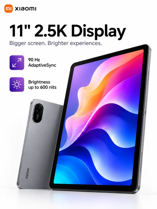 Планшет Xiaomi Redmi Pad 2 11", 2.5K экран 90 Гц, Helio G100-Ultra, 9000 мАч