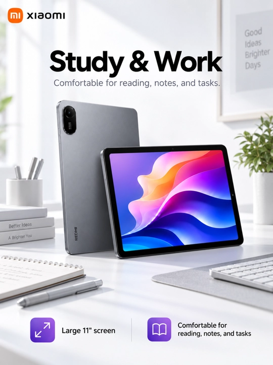 Планшет Xiaomi Redmi Pad 2 11", 2.5K экран 90 Гц, Helio G100-Ultra, 9000 мАч