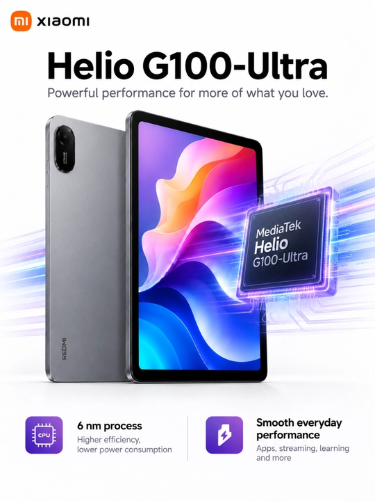 Планшет Xiaomi Redmi Pad 2 11", 2.5K экран 90 Гц, Helio G100-Ultra, 9000 мАч