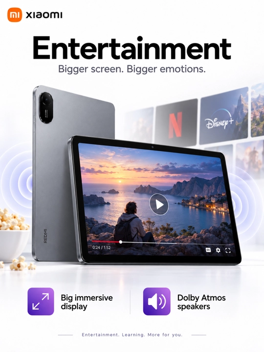 Планшет Xiaomi Redmi Pad 2 11", 2.5K экран 90 Гц, Helio G100-Ultra, 9000 мАч