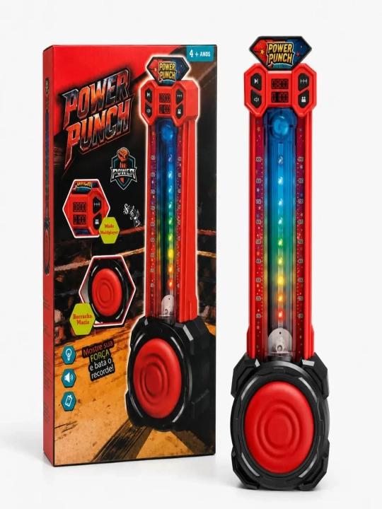 Power Punch elektron kuch o'lchagichi — yumshoq qoplamali, hisoblagichli o'yin-trenajyori