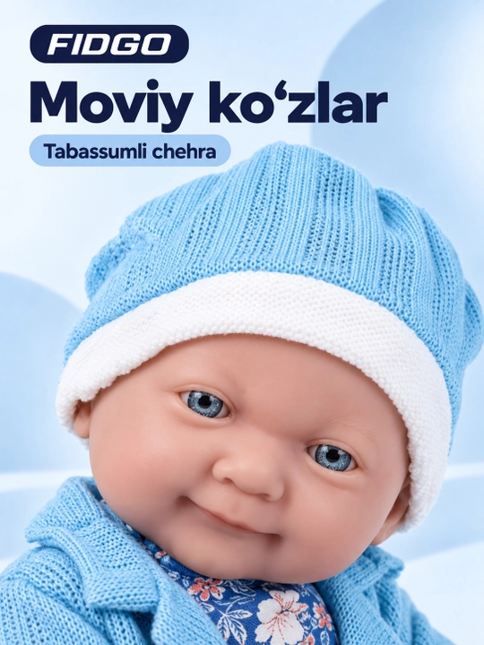 Кукла-пупс FIDGO в одежде, с бутылочкой, 25 см