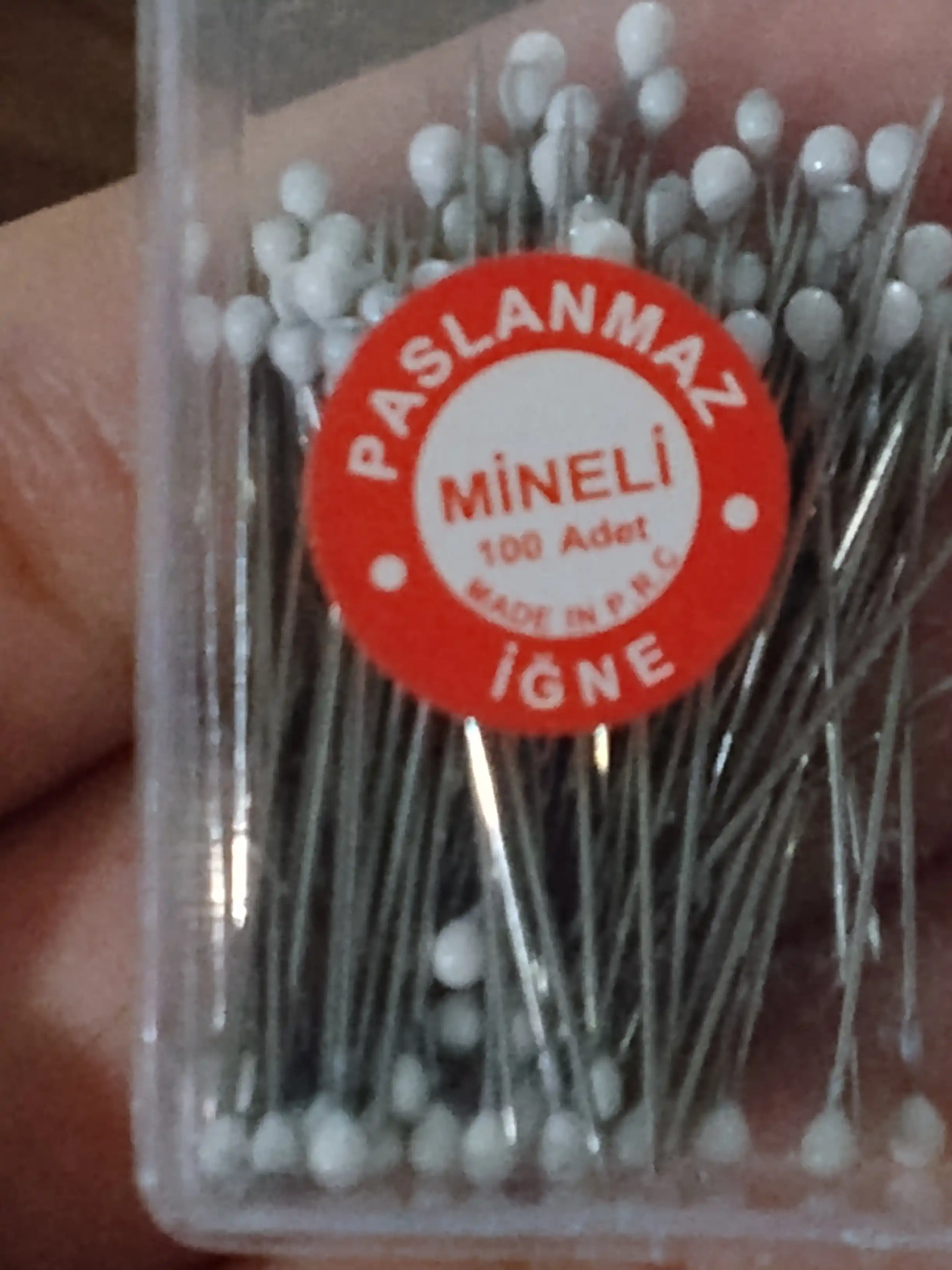 Hijob uchun ignalar, zanglamaydigan po'latdan, 100 dona