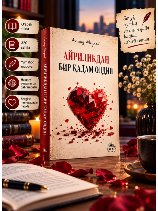 Айрилиқдан бир қадам, Ahmad Mehzay, роман о любви и отношениях - 