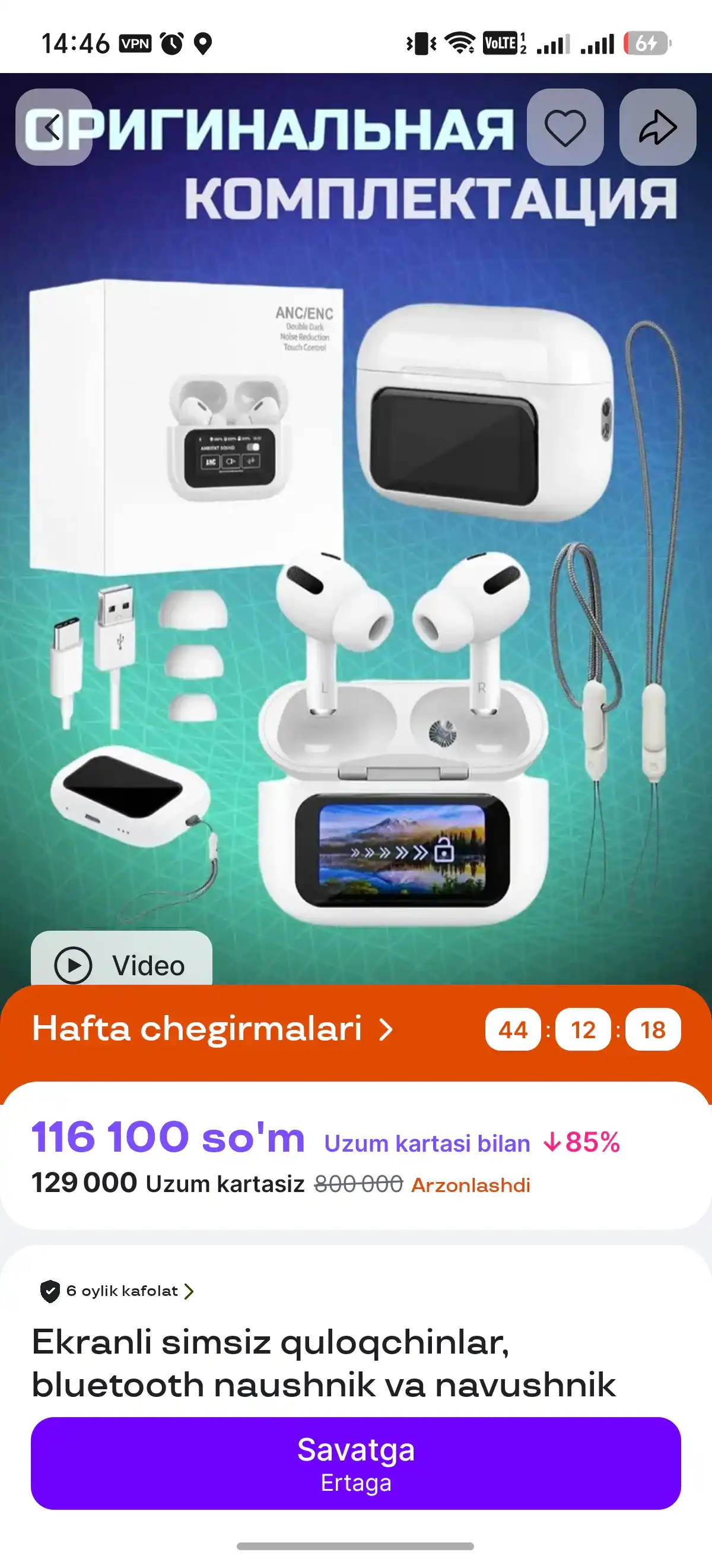 Ekranli simsiz quloqchinlar, bluetooth naushnik va navushnik simsiz