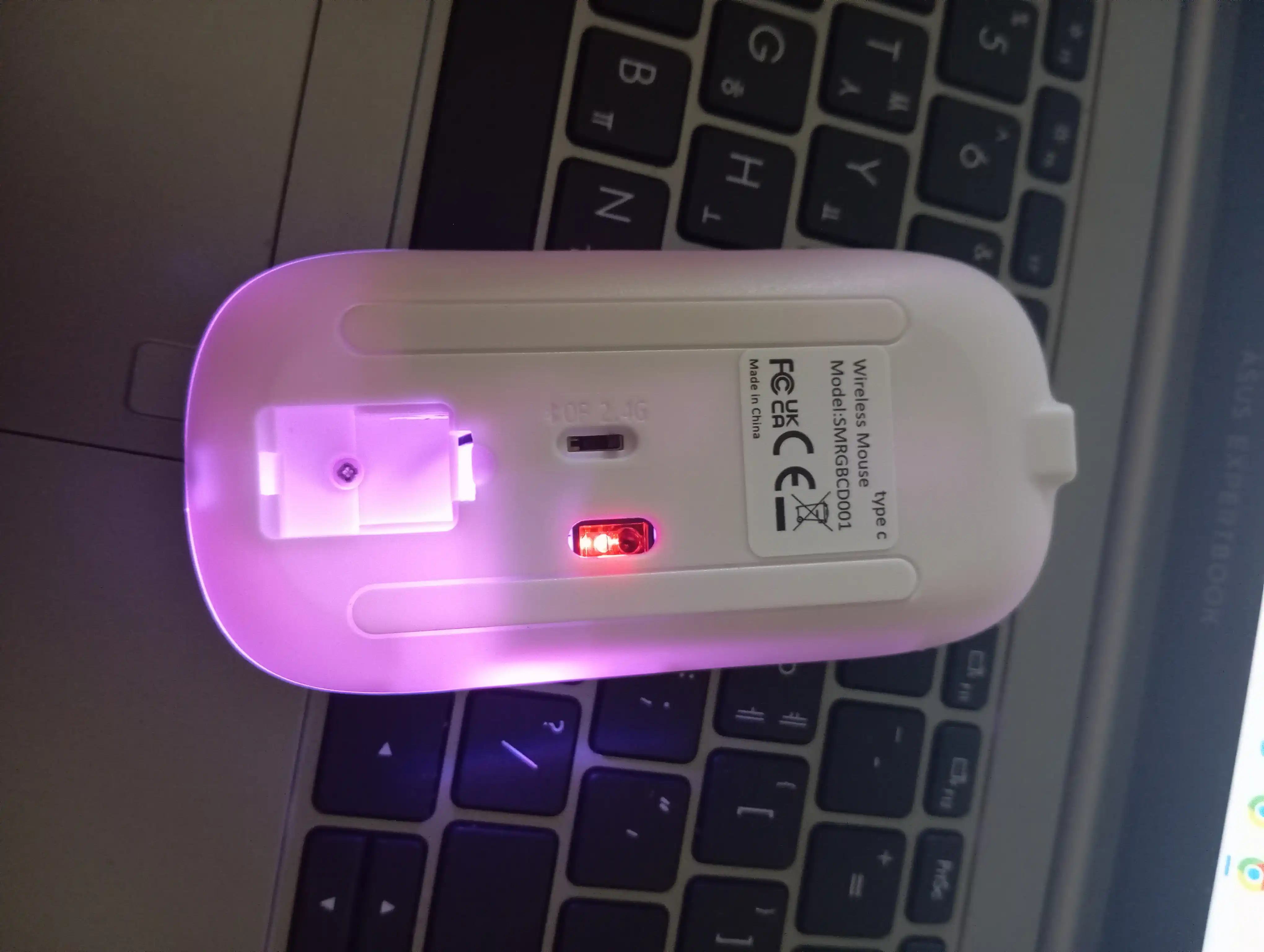 Sichqoncha Bluetooth simsiz tovushsiz Type-c zaryadka 2 rejimda ishlaydigan