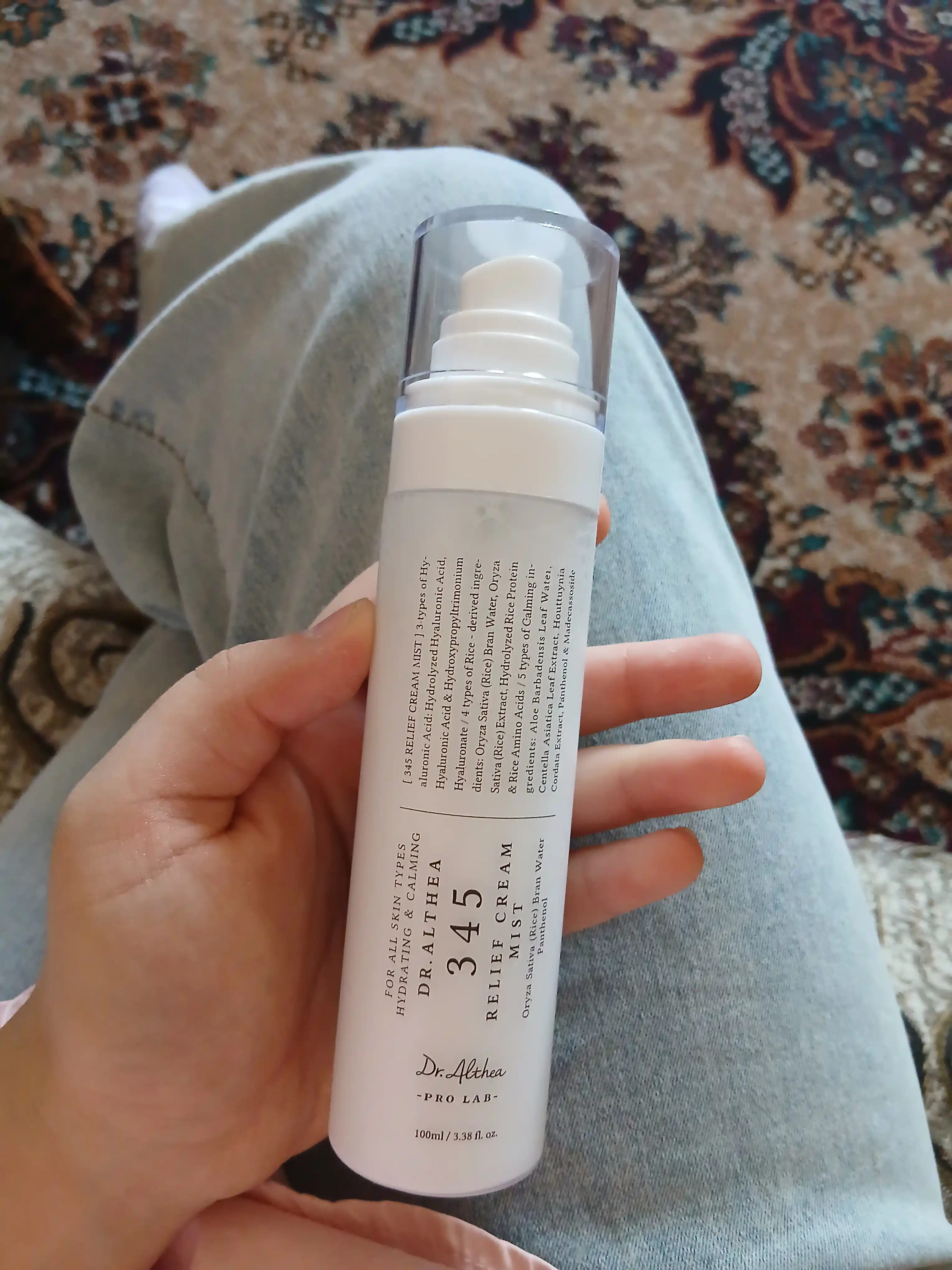 Dr Althea 345 Relief Cream mist yuz uchun krem spreyi, guruch va pantenol