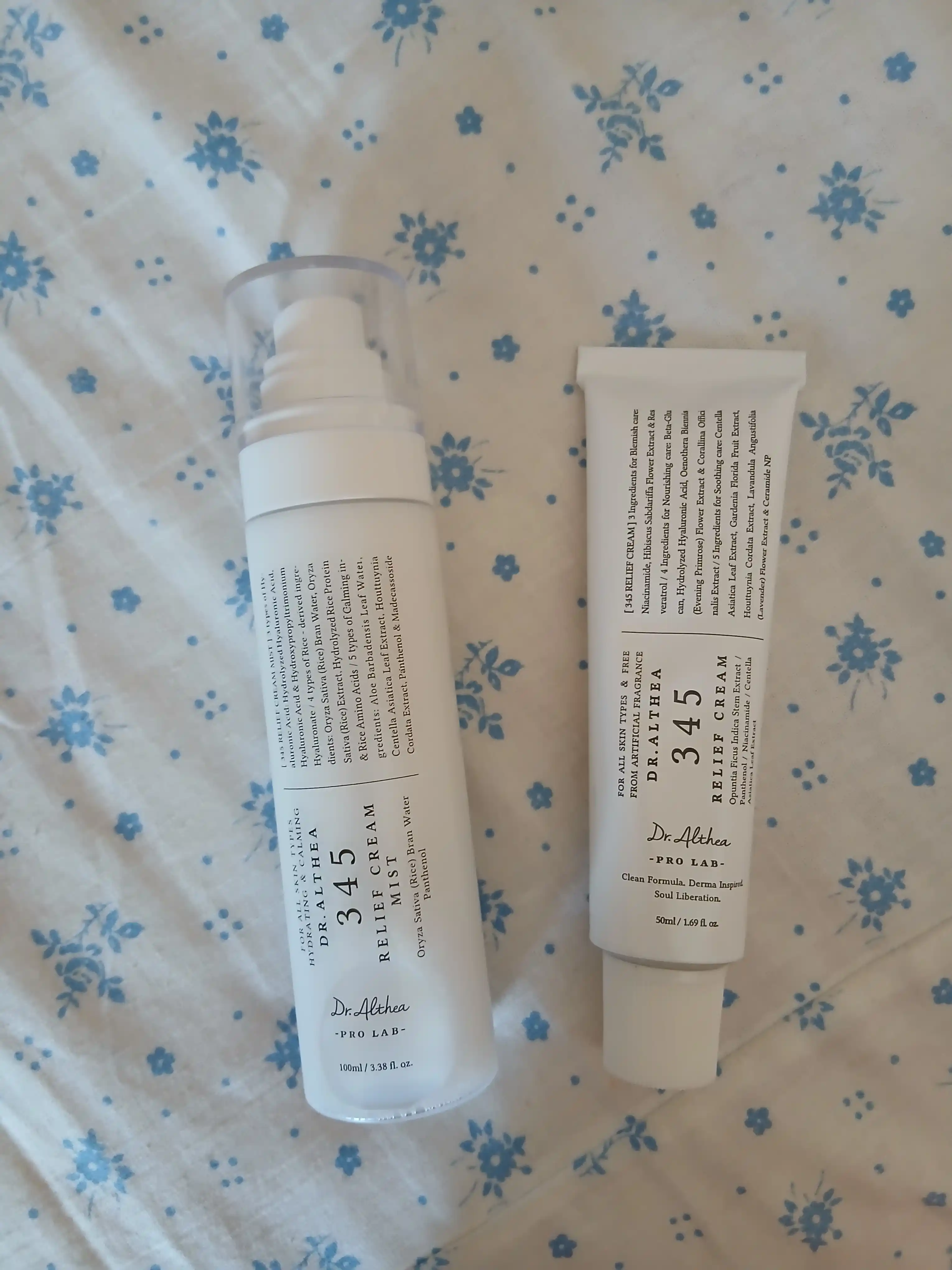 Dr Althea 345 Relief Cream mist yuz uchun krem spreyi, guruch va pantenol