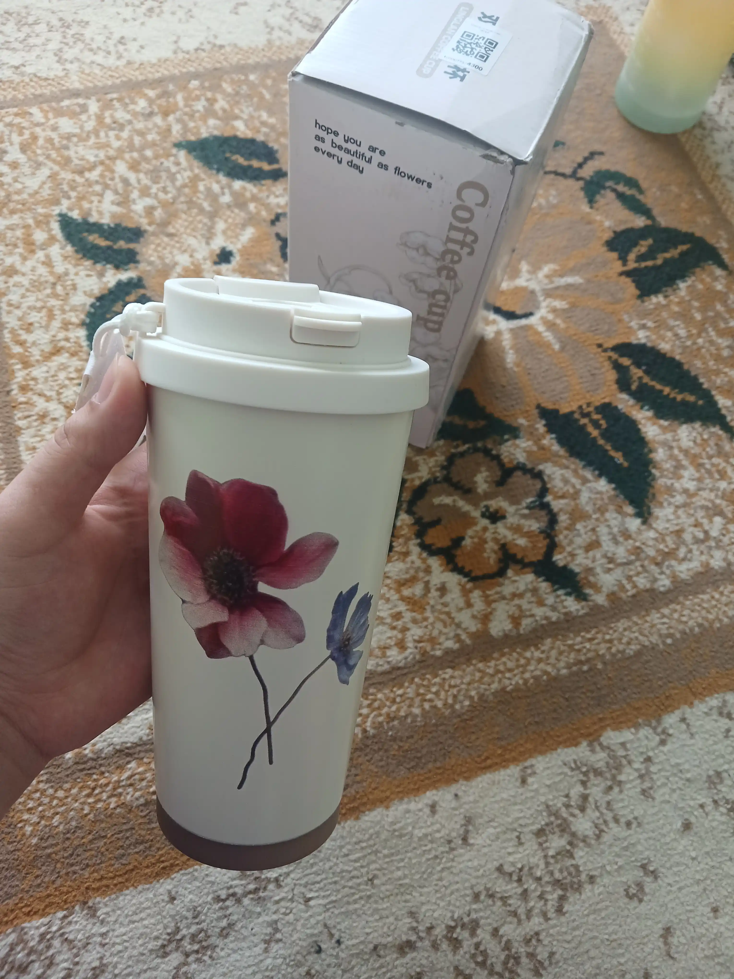 Kofe va choy uchun zanglamaydigan po‘latdan yasalgan 316 s termokranka (jo‘mrakli), 500 ml