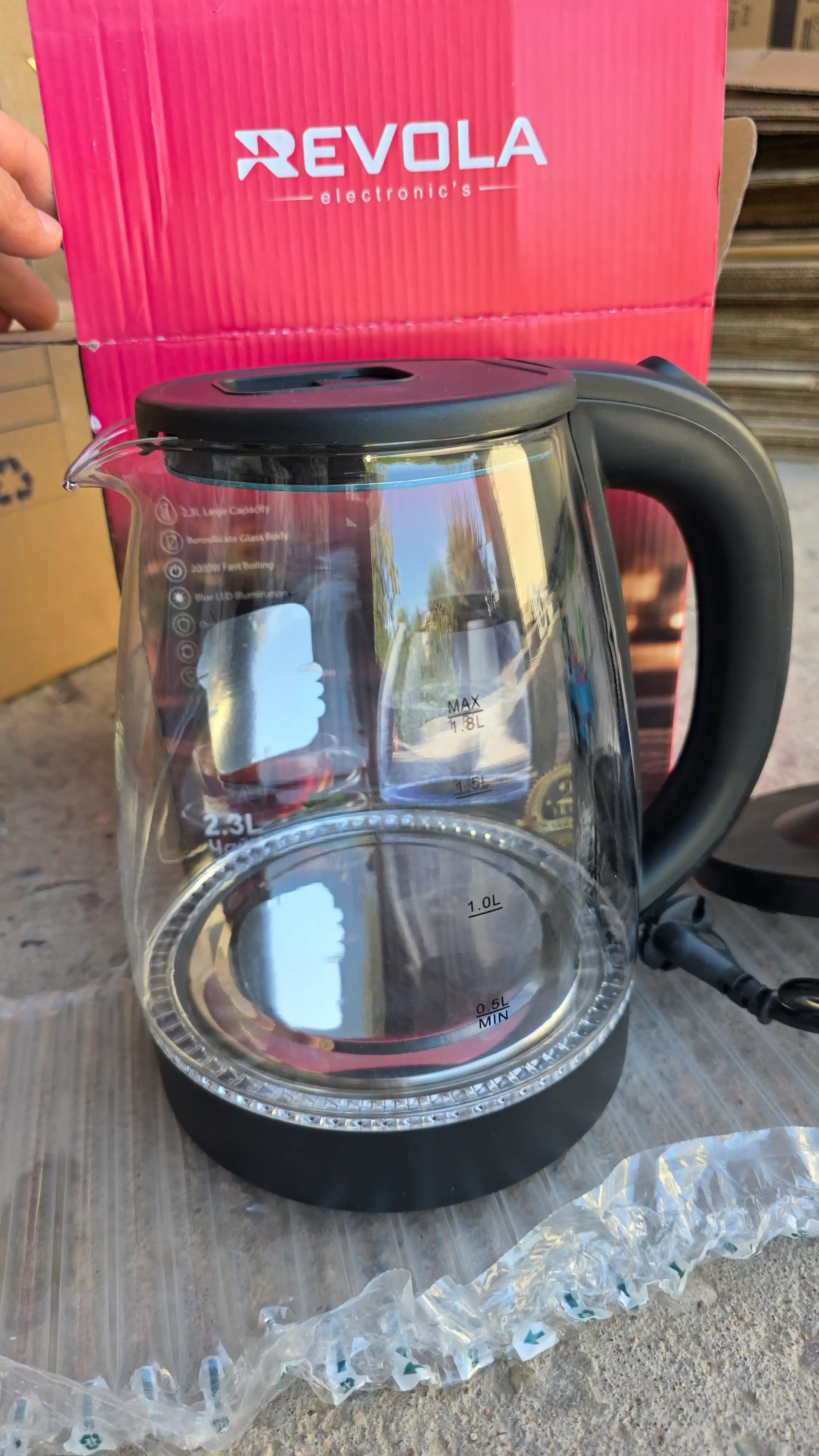 Elektr choynak REVOLA tefal choynaklar 2.3 L  LED, yoritkichli