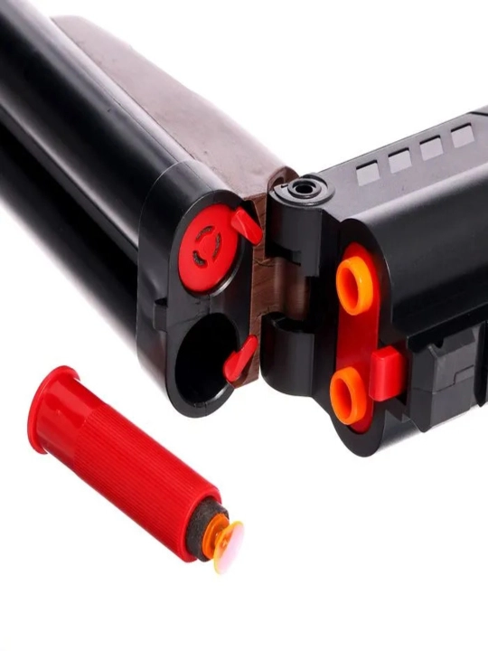 Игрушечное ружьё Double Tube Rifle — двуствольный дробовик с мягкими пулями и гильзами, 8+