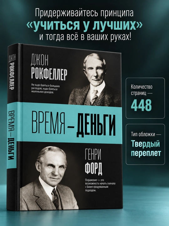 Книга «Время — деньги» Джон Рокфеллер, Генри Форд, бизнес и принципы успеха - 