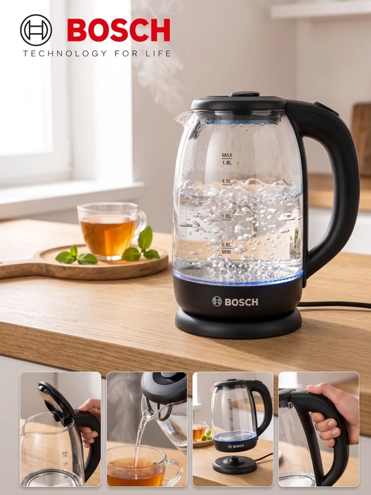 Tefal elektr choynagi, 1,8 l, 1800 Vt, zanglamaydigan po‘lat va metalldan yasalgan