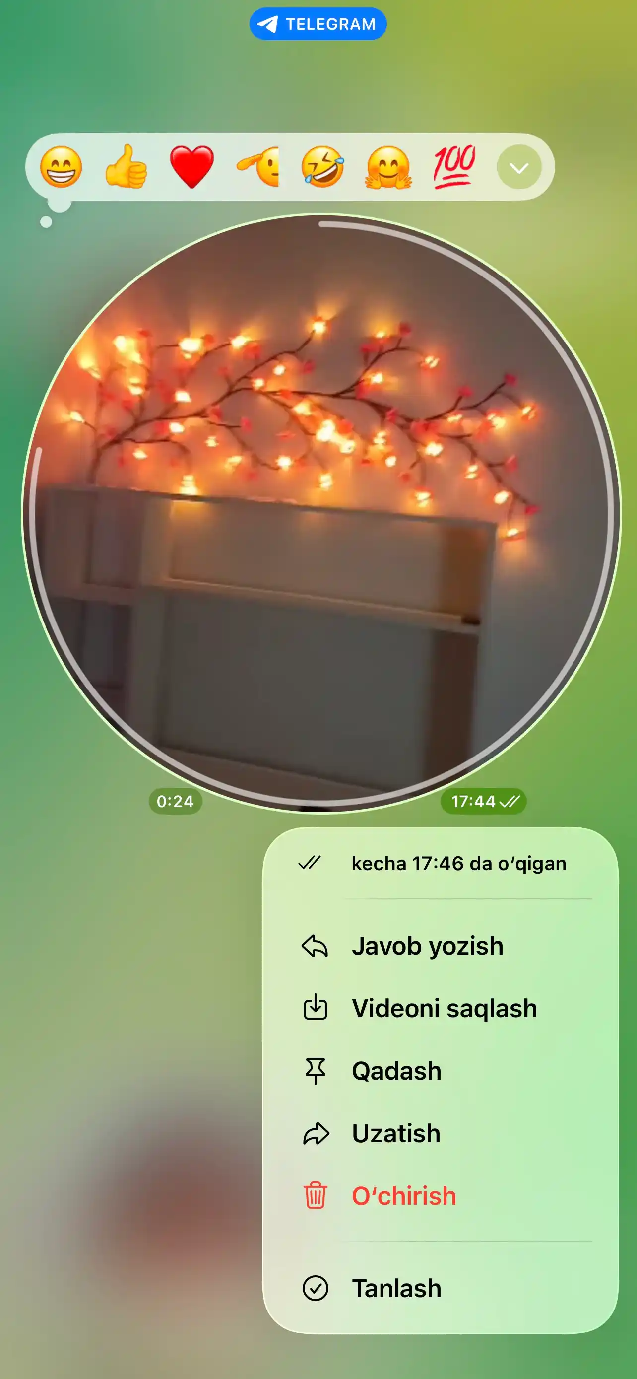 Devor uchun LED bra svetilnik, gullari bor daraxt ko‘rinishidagi dekorativ svetilnik