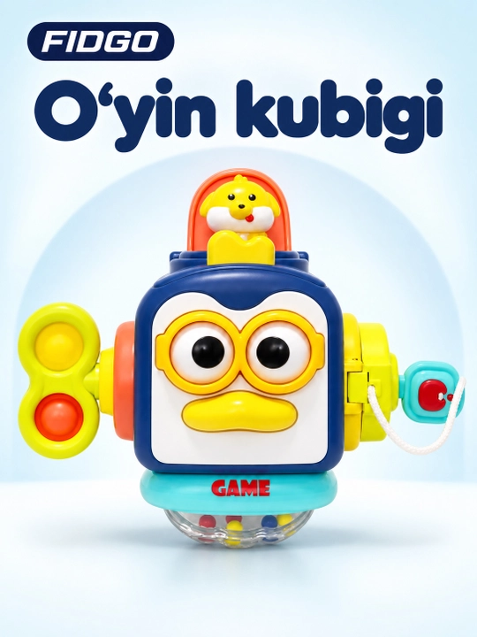 Бизиборд FIDGO: куб и треугольная модель - 