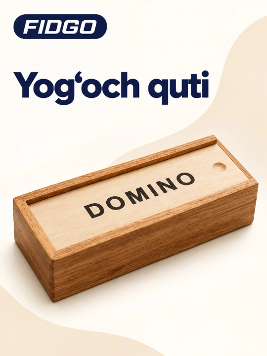 FIDGO domino, yog‘och qutida 28 ta tosh