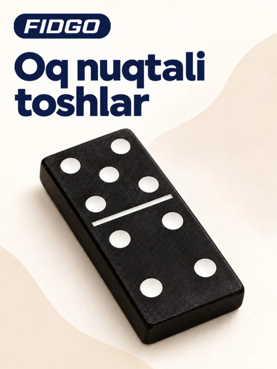 FIDGO domino, yog‘och qutida 28 ta tosh