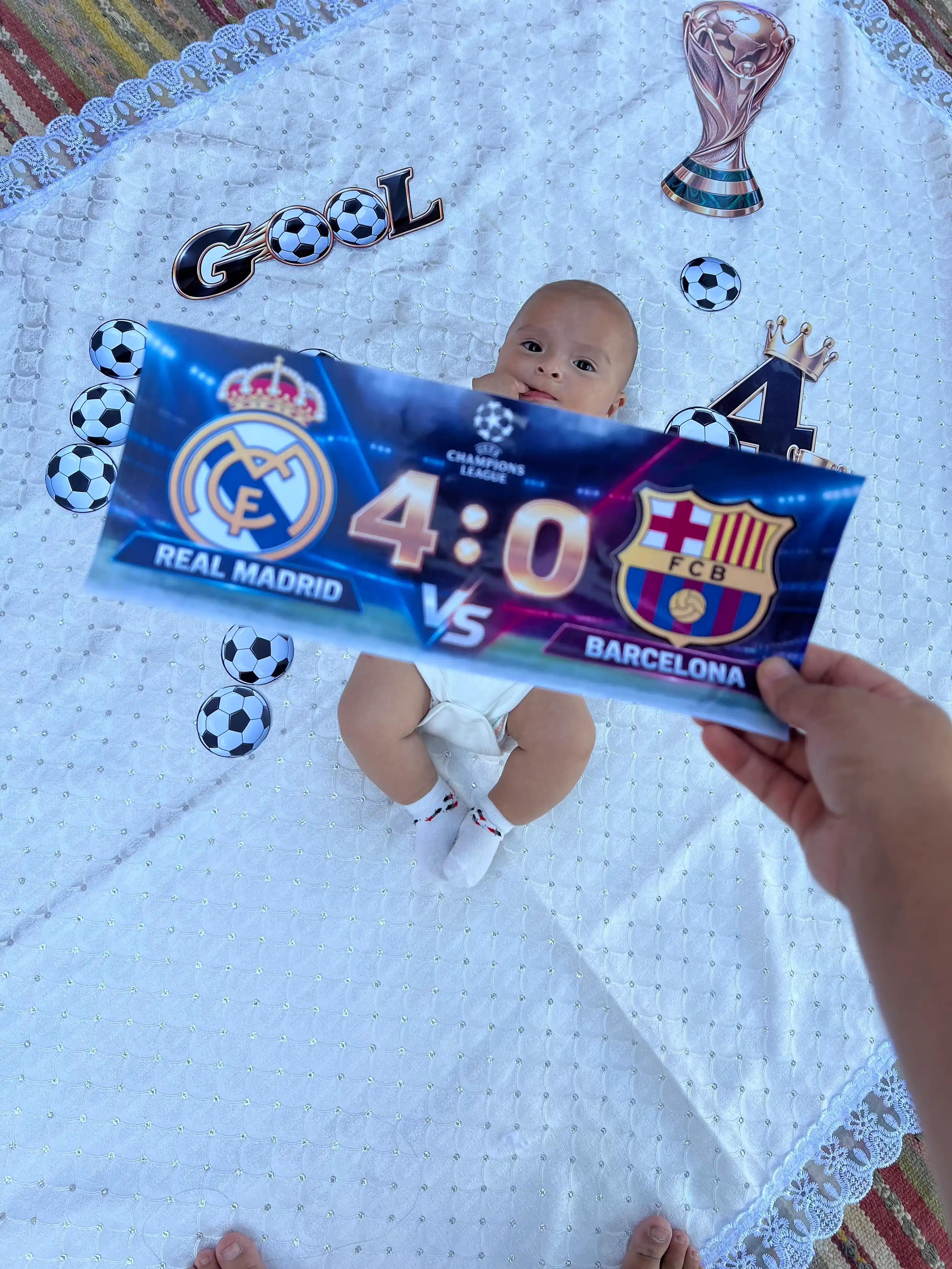 Боди Real Madrid/Barcelona и другие с коротким рукавом для малышей, 3-24 месяца