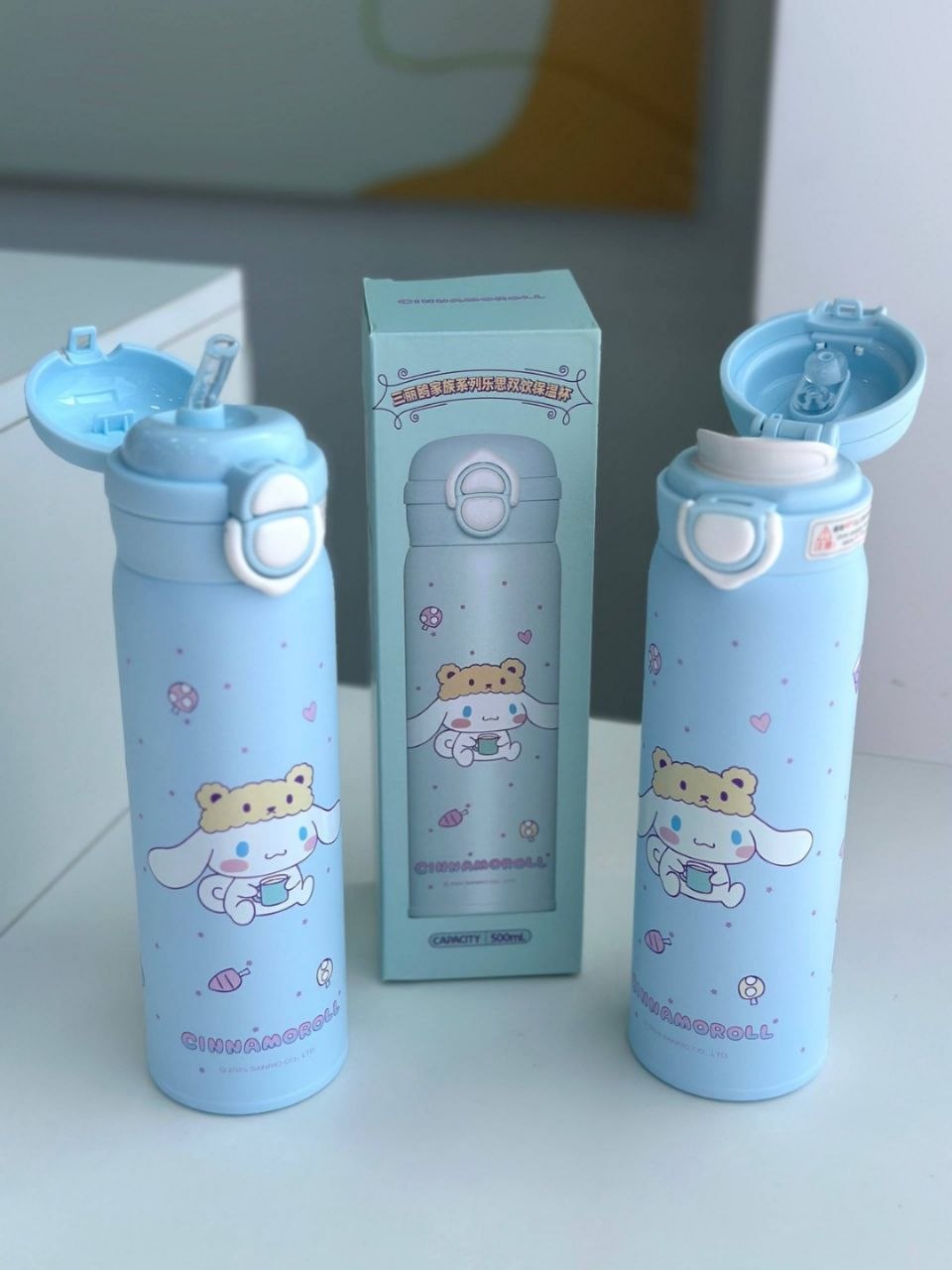 Детский термос-бутылка Sanrio Hello Kitty, Kuromi, My Melody, 500 мл