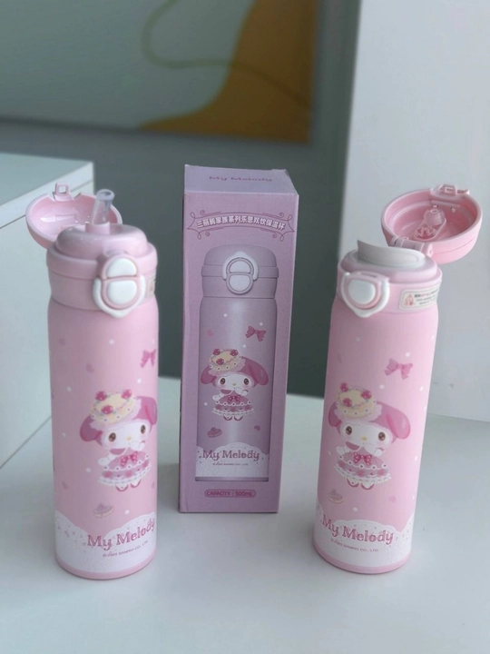 Детский термос-бутылка Sanrio Hello Kitty, Kuromi, My Melody, 500 мл
