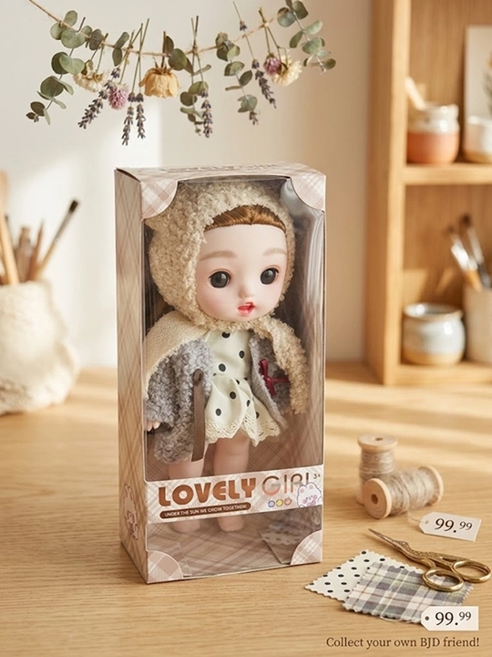 Детская коллекционная кукла Lovely Girl в подарочной коробке, шарнирная мини кукла - 