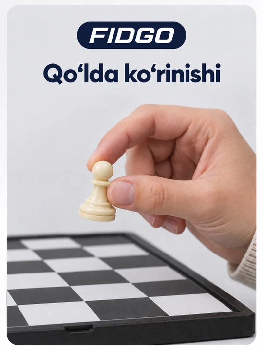 Magnitli shaxmat FIDGO, buklanadigan taxta bilan