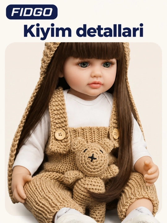 Силиконовая кукла FIDGO Reborn в одежде, подарочная упаковка